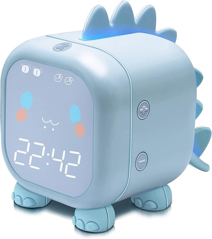 Kids Alarm Clock with Dinosaur, Digital Alarm Clock for Kids Bedroom, Cute Bedside Clock Children... | Amazon (US)