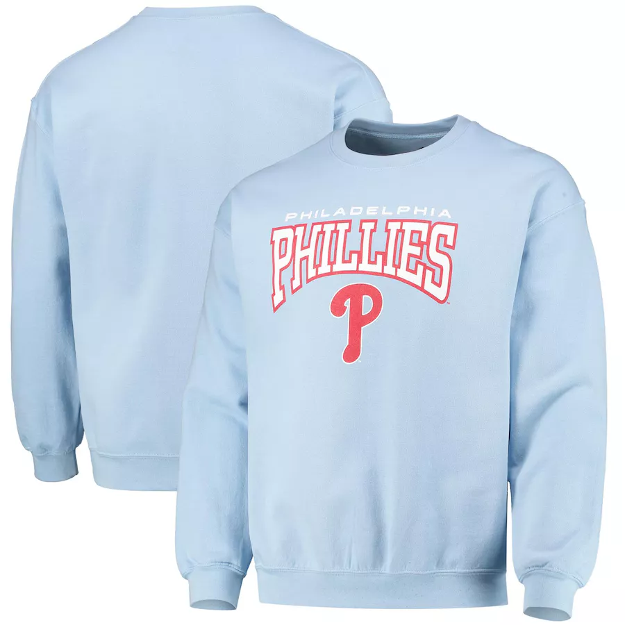 Women's Philadelphia Phillies '47 White/Red Inner Glow Dolly V-Neck Cropped  T-Shirt