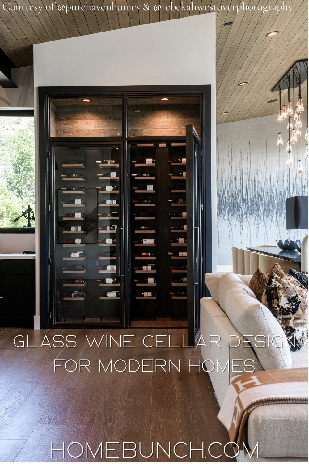 This is how you turn storage into a statement 🤍

A glass wine cellar adds depth, contrast, and a beautiful focal point without overwhelming the space.

Shop similar looks 👇



Builder: @purehavenhomes 

Photography: @rebekahwestoverphotography.

See the full house tour:
https://www.homebunch.com/utah-organic-modern-home/