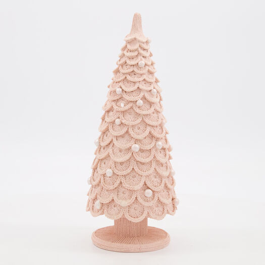 Pink Tree Christmas Decoration 28x12cm | TK Maxx