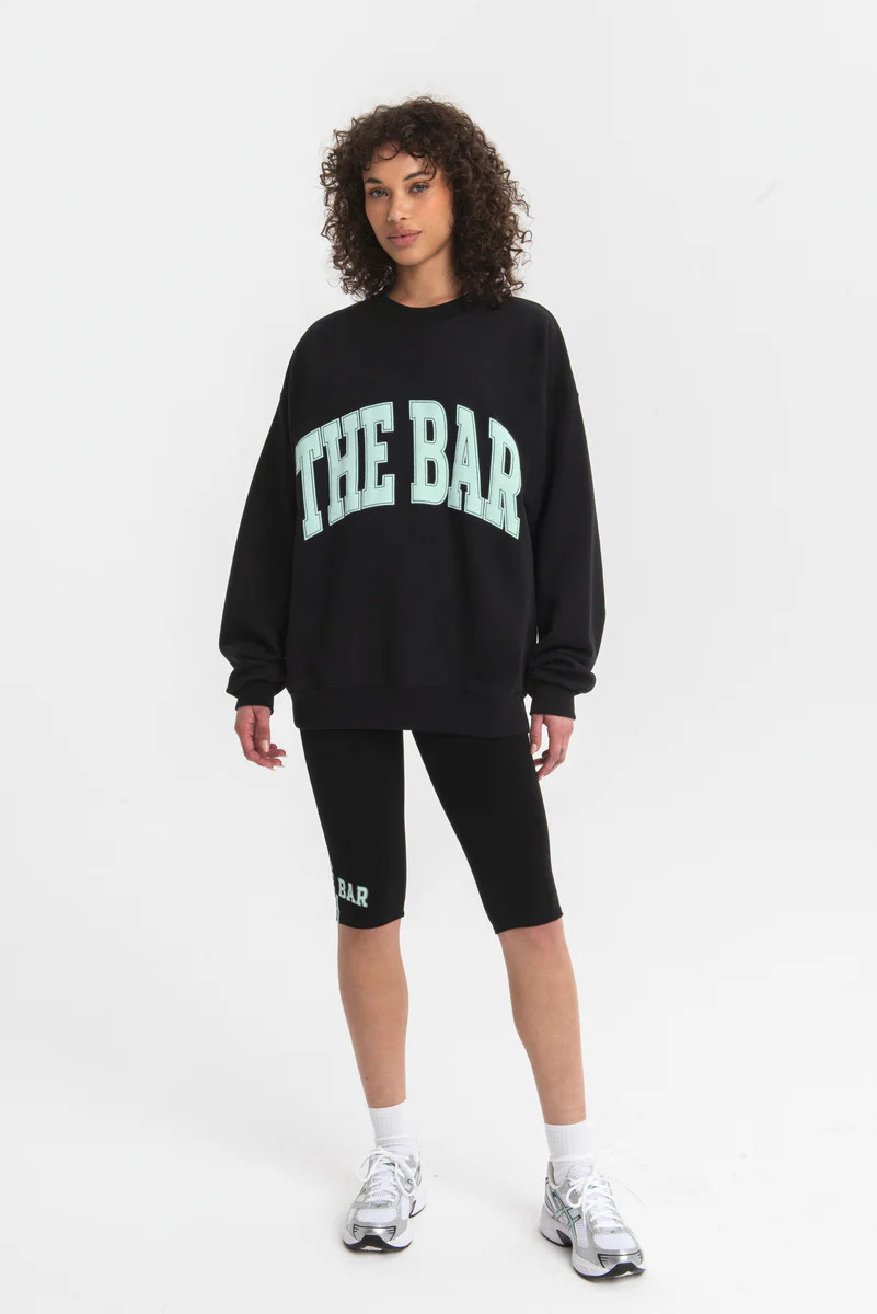VARSITY SWEATSHIRT BLACK/MINT | The Bar