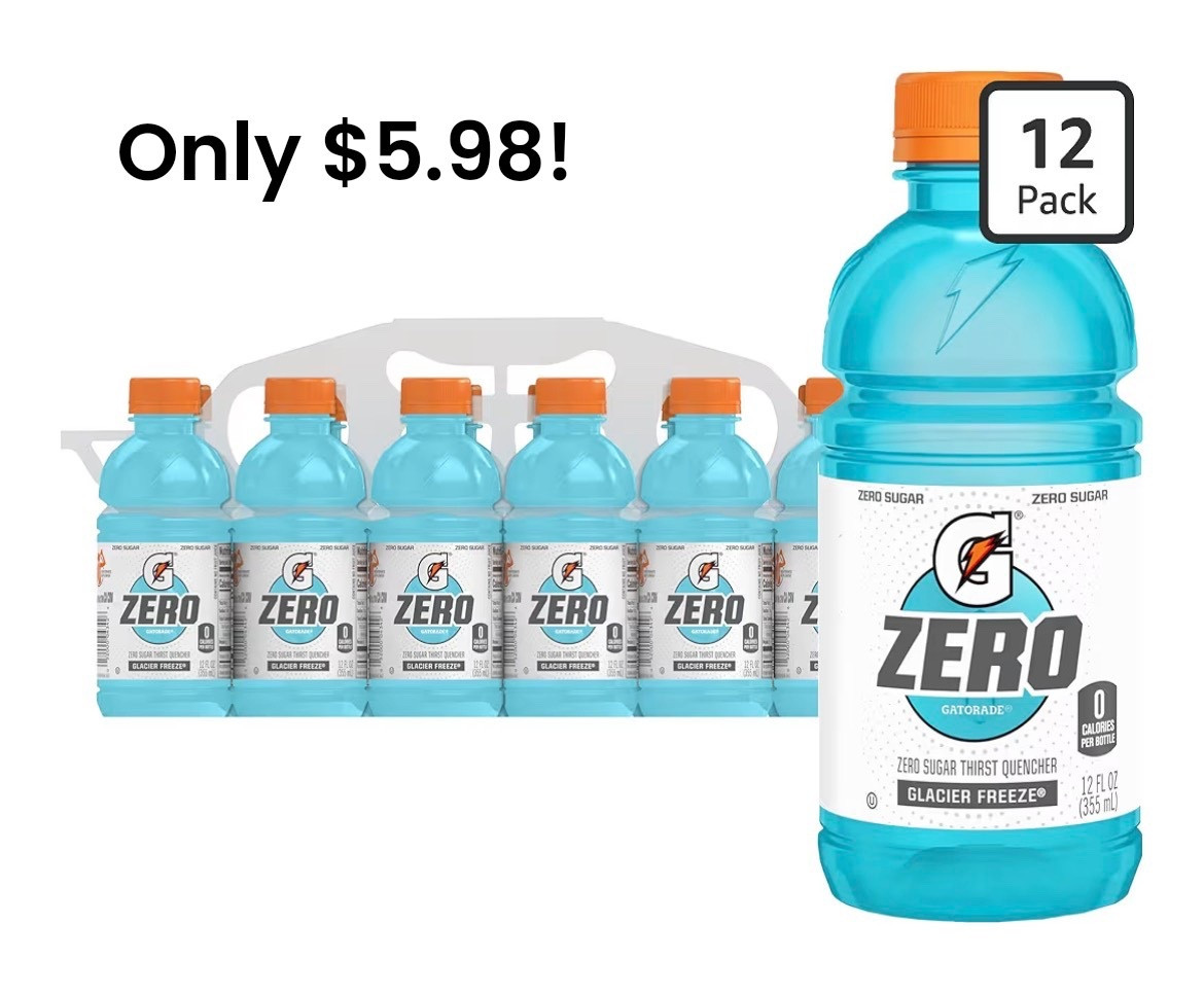 Excellent Gatorade deal 💦 Only $5.98 for 12 packs of Glacier Freeze Zero Sugar Gatorade! Such a fantastic deal, age a perfect time to stock up 🙌🏻

#LTKKids #LTKActive #LTKSaleAlert
