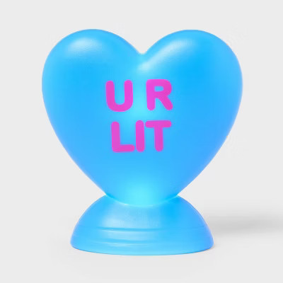 Valentine's Day Blow Mold Candy Hearts Blue - Spritz™ | Target