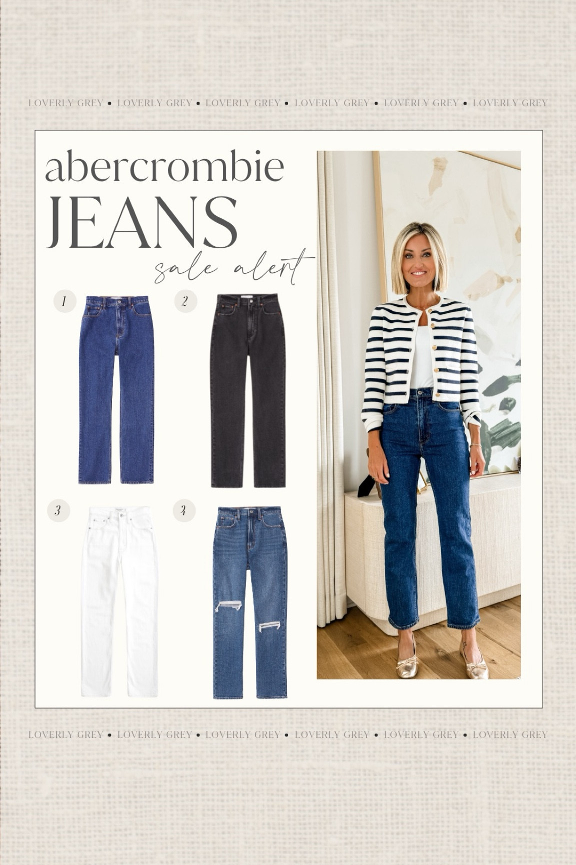 My favorite jeans are on sale & it ends today! I have all of these washes! Wearing XS/25! Use my code AFLOVERLY for an extra 15% off!

Loverly Grey, Abercrombie sale, Abercrombie jeans, straight jeans, black jeans, white jeans 

#LTKSaleAlert #LTKStyleTip