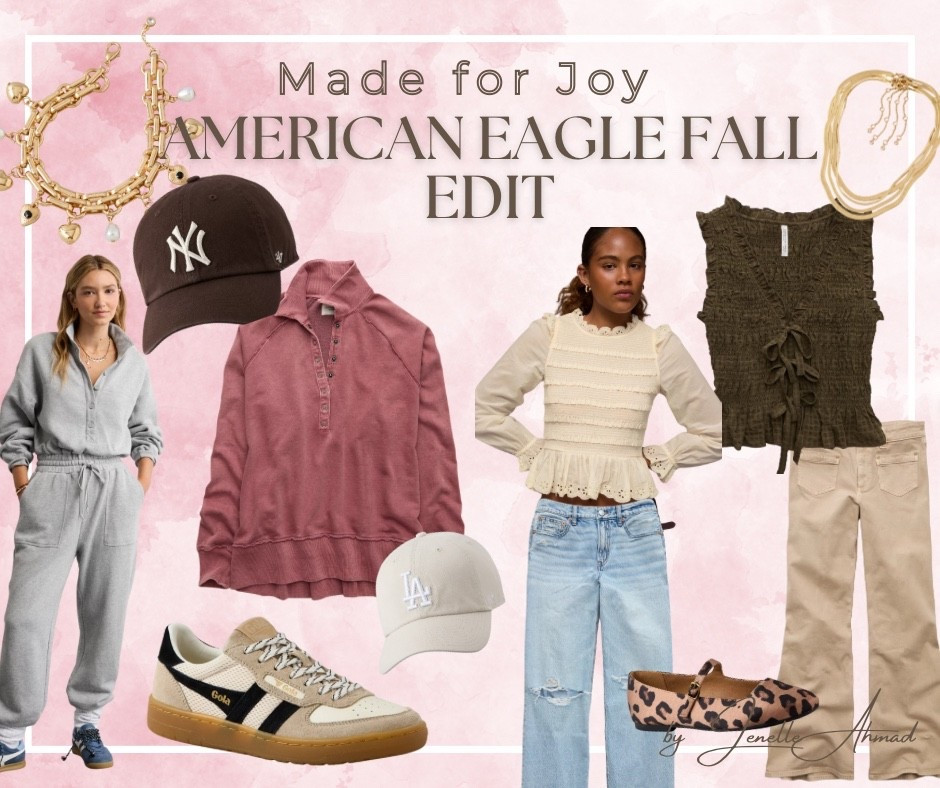 All of my American Eagle Fall Favorites! The sweatshirt is SO cozy! Love an oversized sweatshirt. Hats are everywhere and I love how neutral these ones are- they go with everything! 

#LTKSeasonal #LTKStyleTip #LTKFallSale