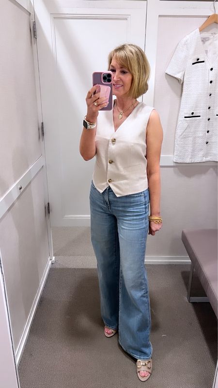 40% off vests! My favorite jeans are these wide leg high waist denim - wearing a size 2 regular and I’m 5’3”. Comes in petite and tall as well. Under $100
Use code CARLA10 on shoes 

#LTKSeasonal #LTKfindsunder100 #LTKsalealert