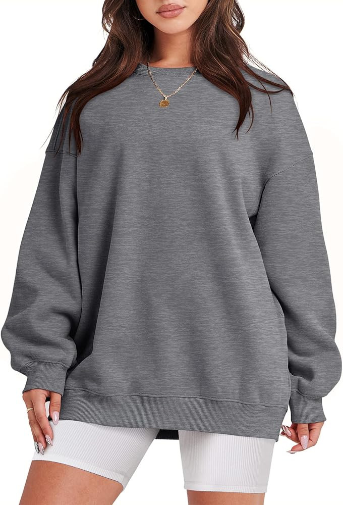 ANRABESS Women Oversized Sweatshirts Hoodies Fleece Crewneck Pullover Top Casual Fall Outfits Pre... | Amazon (US)