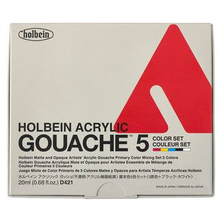 Holbein Artist Acrylic Gouache Primary 5 Mixing Colors Set Paint in Primary Colors | Michaels® | Michaels Stores