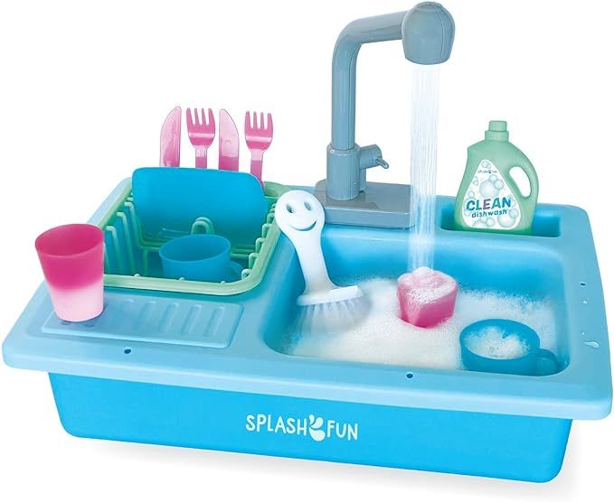 The Bubble Factory SPLASHFUN Wash-up Kitchen Sink Play Set, Color Changing Play Cups & Accessorie... | Amazon (US)