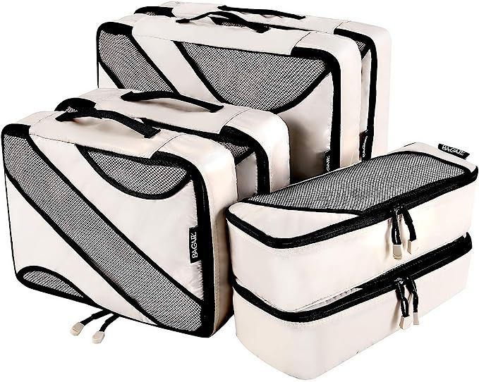 BAGAIL 6 Set Packing Cubes,3 Various Sizes Travel Luggage Packing Organizers | Amazon (US)