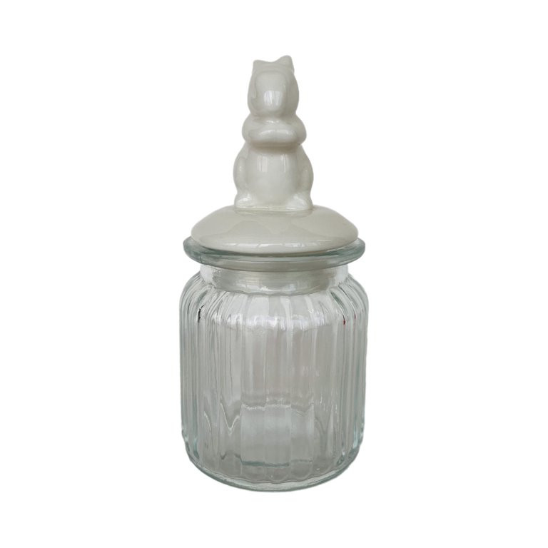 Easter White Bunny Decorative Glass Jar, by Way To Celebrate - Walmart.com | Walmart (US)