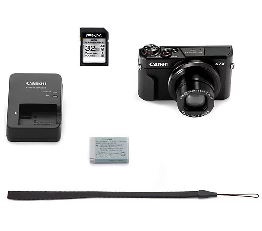 Canon PowerShot G7 X Mark II Camera w/ 32GB SDMemory Card | QVC