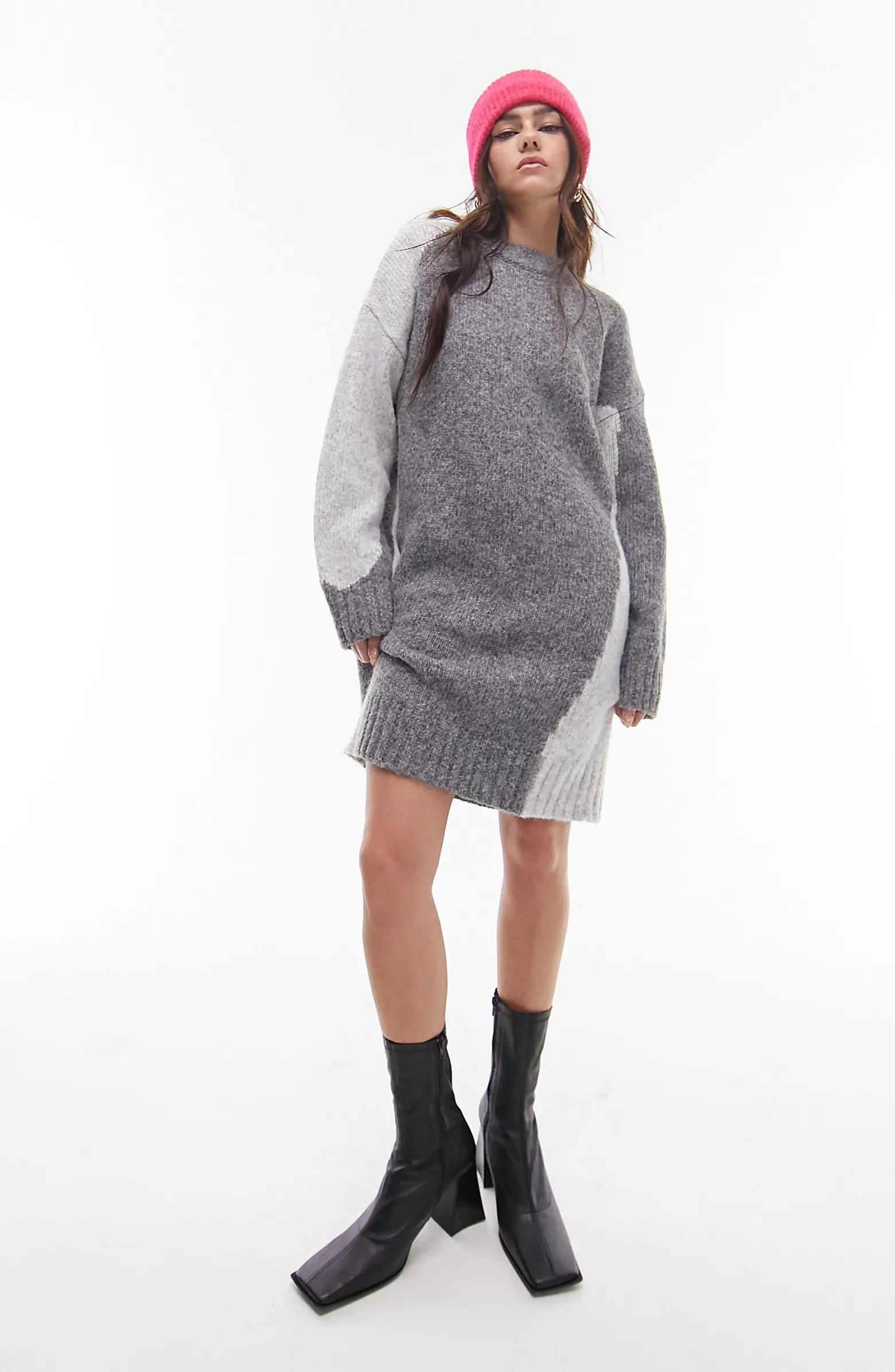Colorblock Long Sleeve Sweater Dress | Nordstrom