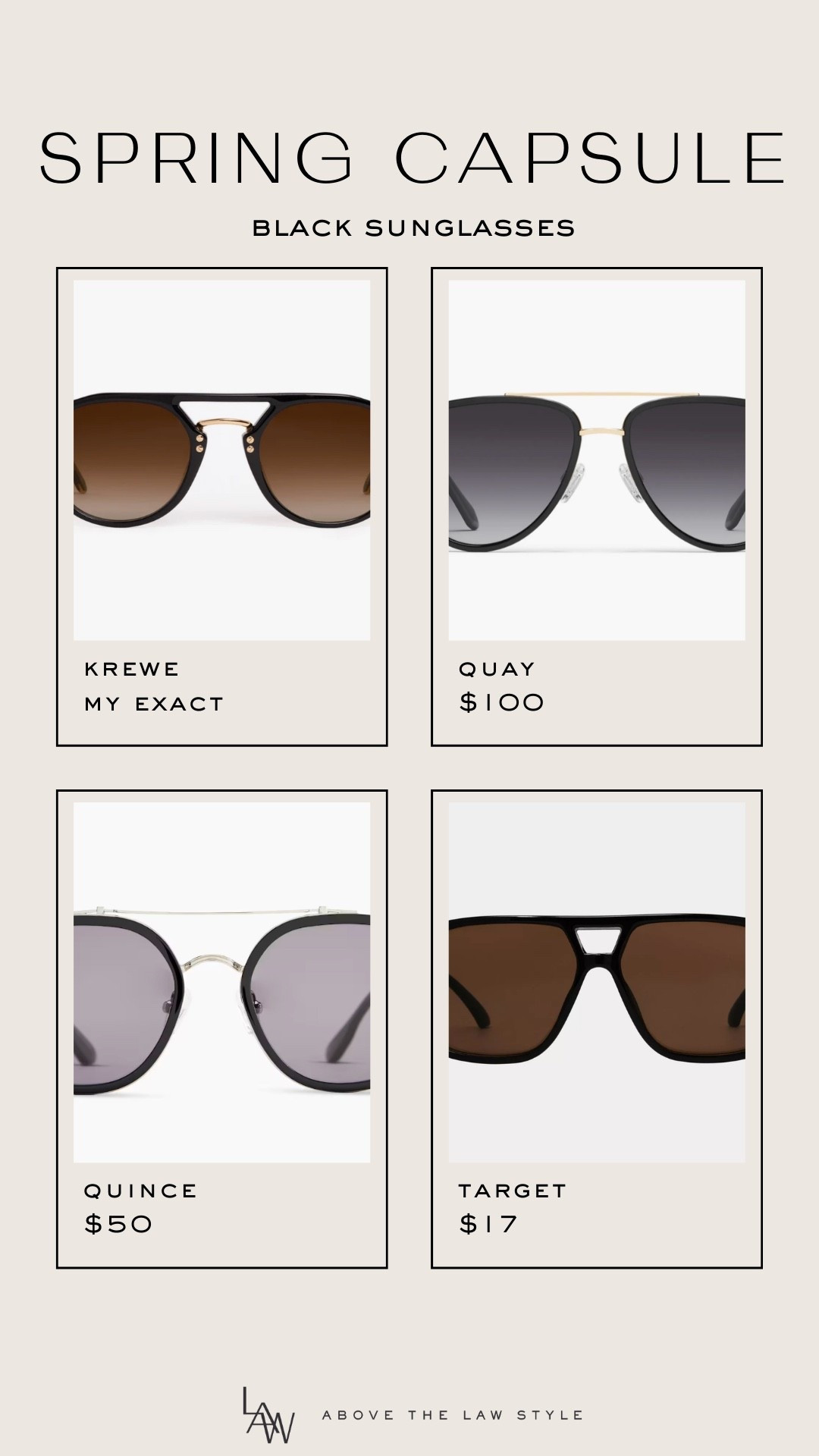 Spring Capsule: Black Sunglasses

#LTKSeasonal #LTKOver40