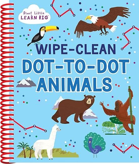 Wipe Clean Dot to Dot Animal Book For Kids 3 - 5 (Start Little Learn Big Series)     Spiral-bound... | Amazon (US)