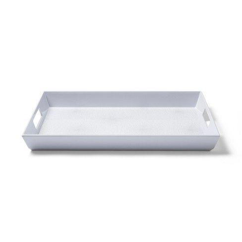 Rectangle Melamine Polka Dot Serving Tray 13.5" x 19" Washed Indigo - Room Essentials™ | Target