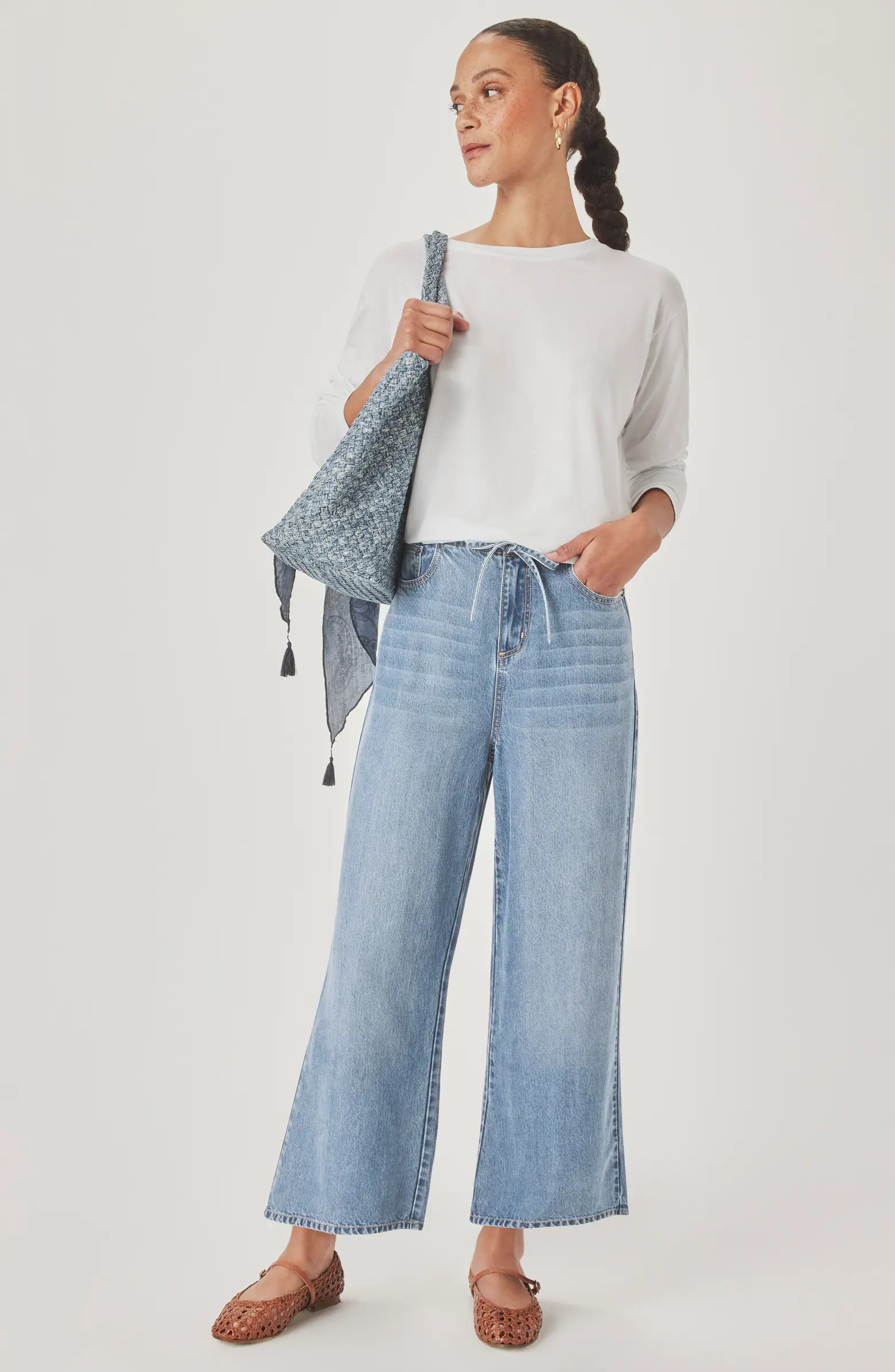 Lounge Wide Leg Crop Jeans | Nordstrom