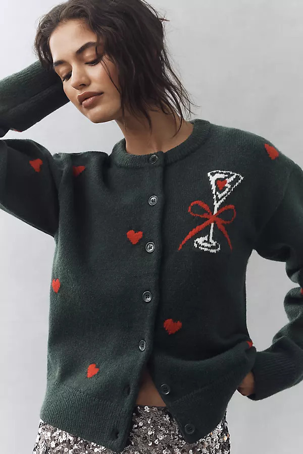 Martini Embroidered Cardigan Sweater | Anthropologie (US)