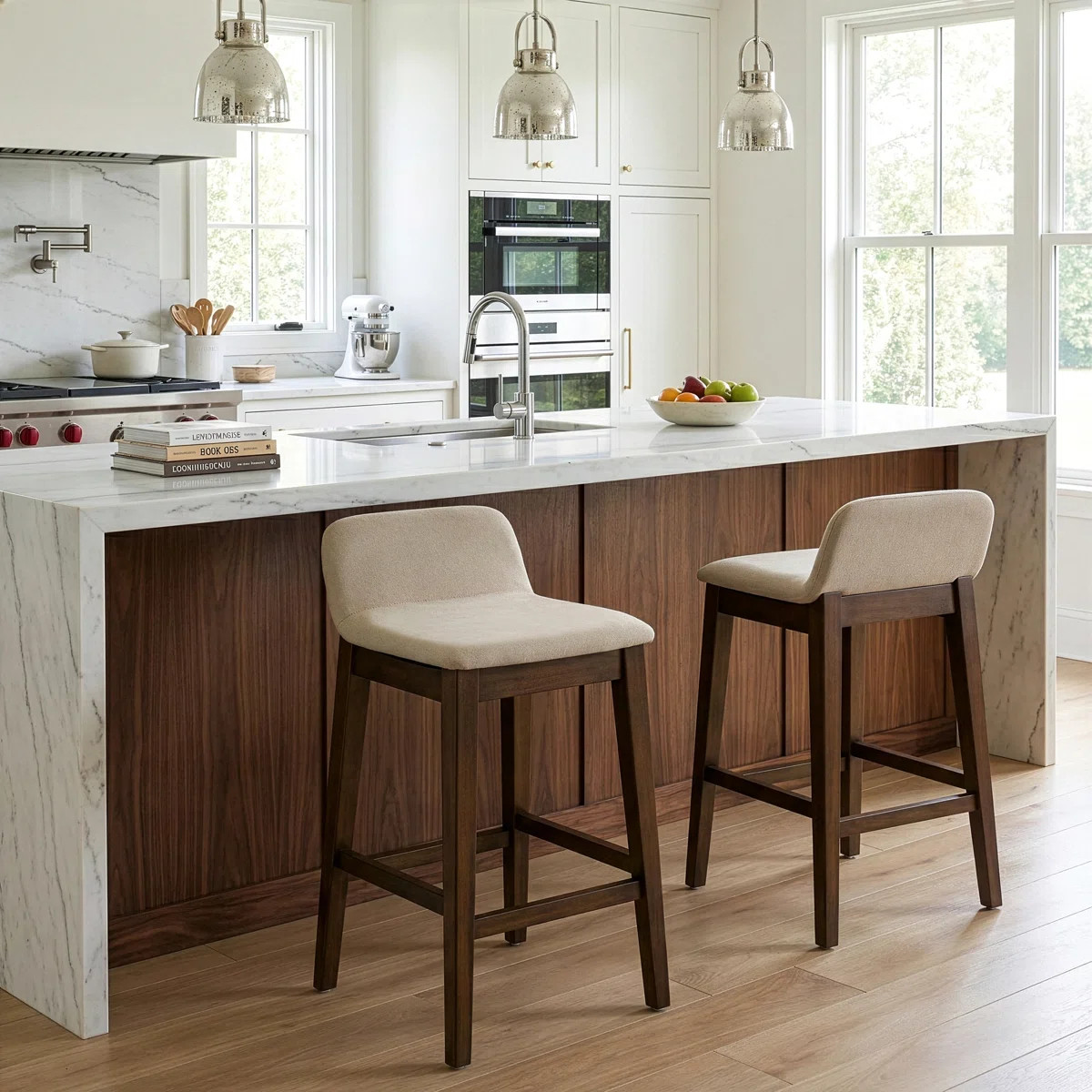 Auliffe Upholstered Bar & Counter Stool (Set of 2) | Wayfair North America