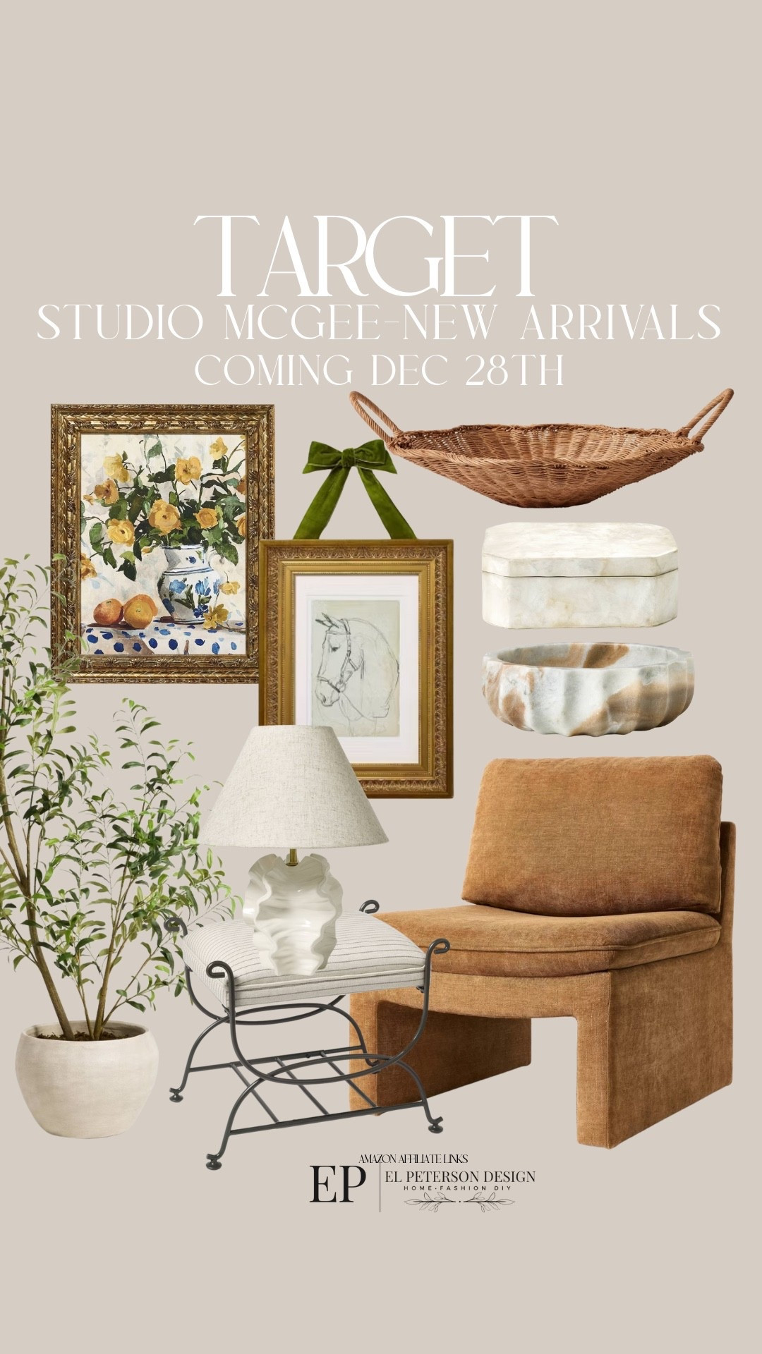Target
Studio McGee 
New Arrivals coming Dec 28th
Accent chair
Faux tree
Table lamp
Artwork
Bowl
Box
Ottoman


#LTKFindsUnder50 #LTKFindsUnder100