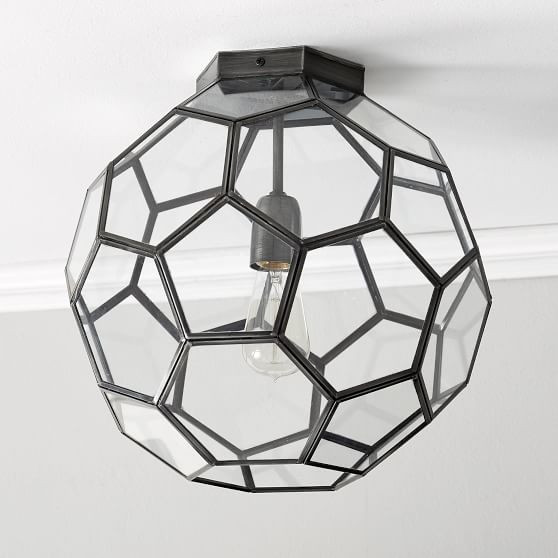 Clear Glass Geo Flushmount | Pottery Barn Teen