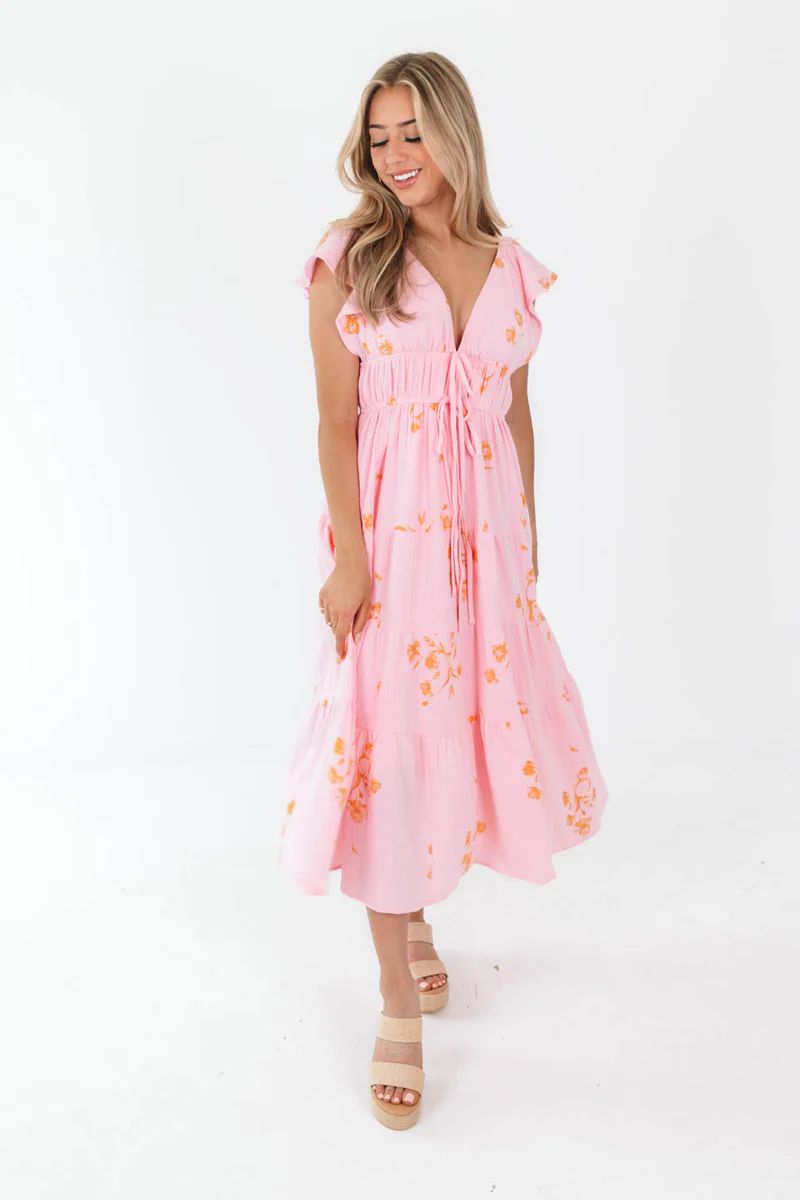 Made This Way Midi Dress - Pink | The Impeccable Pig
