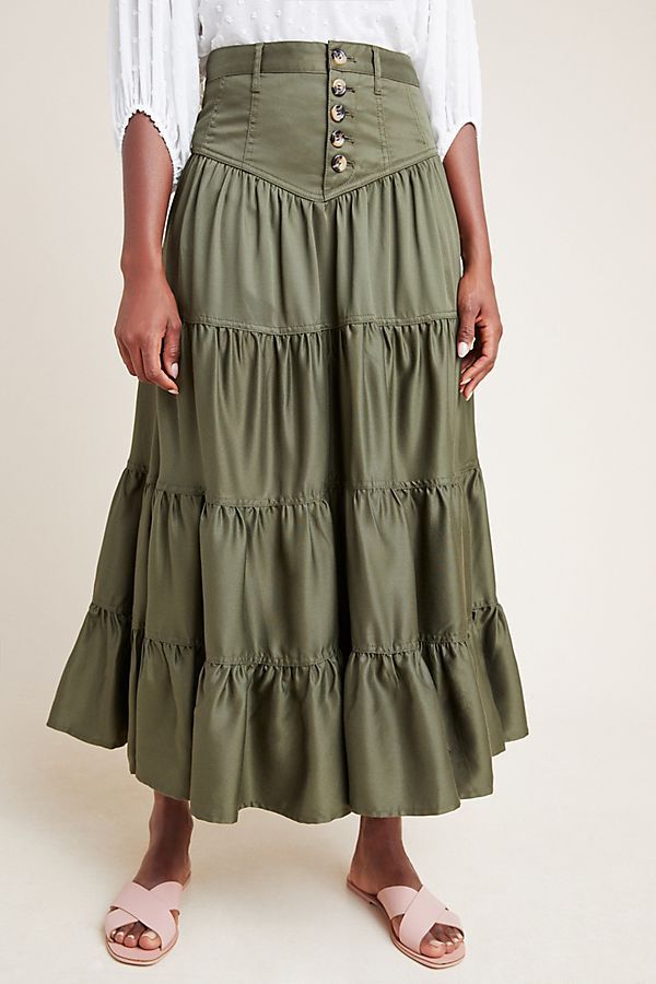 Lainey Tiered Maxi Skirt | Anthropologie (US)