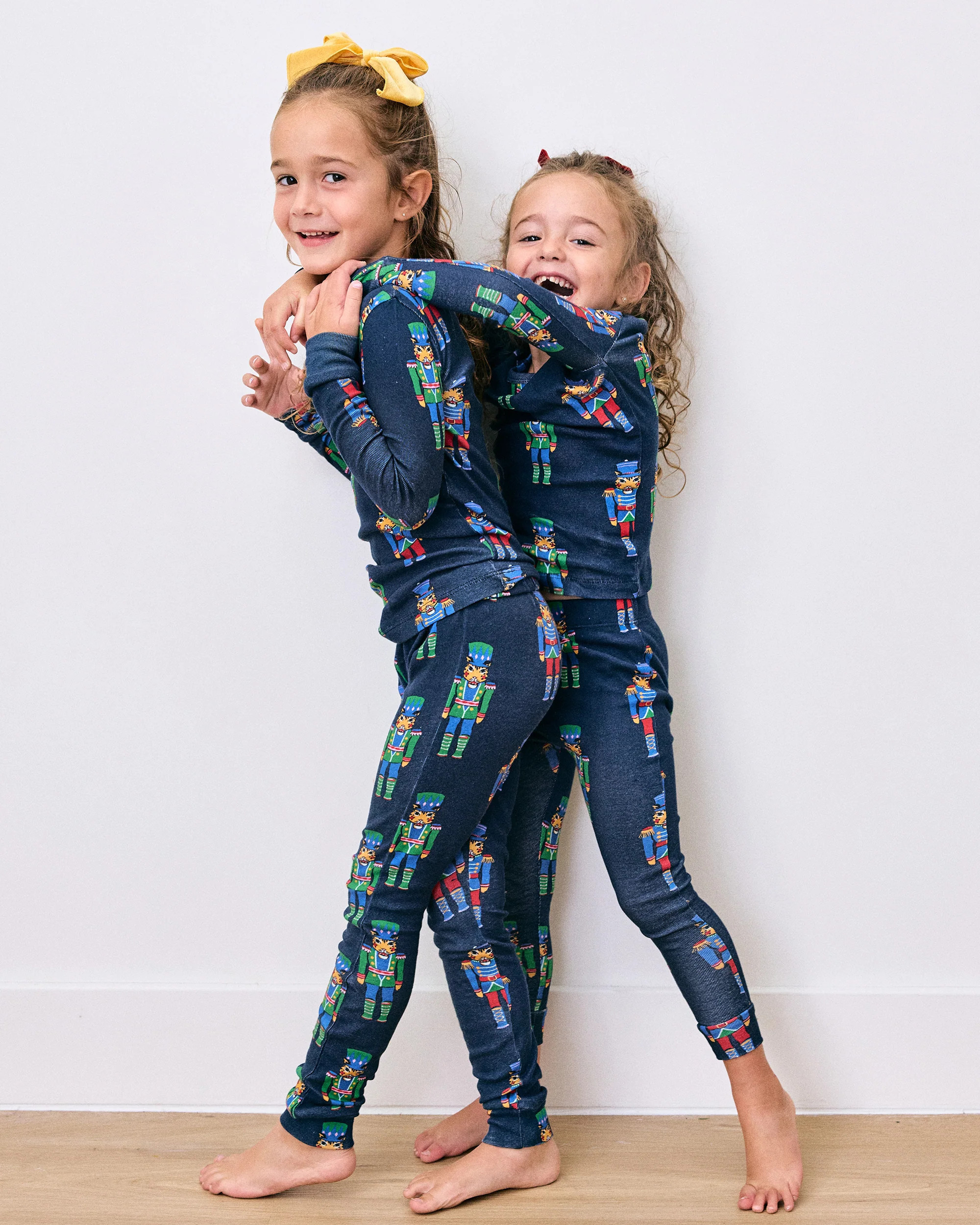 Leopard Nutcrackers - Kids Snug Fit PJ Set - Navy - Printfresh | Printfresh