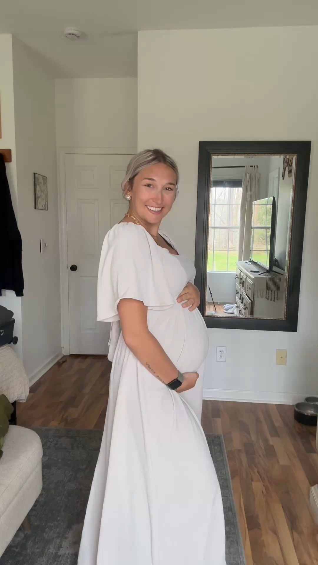 Neutral Maternity Dresss