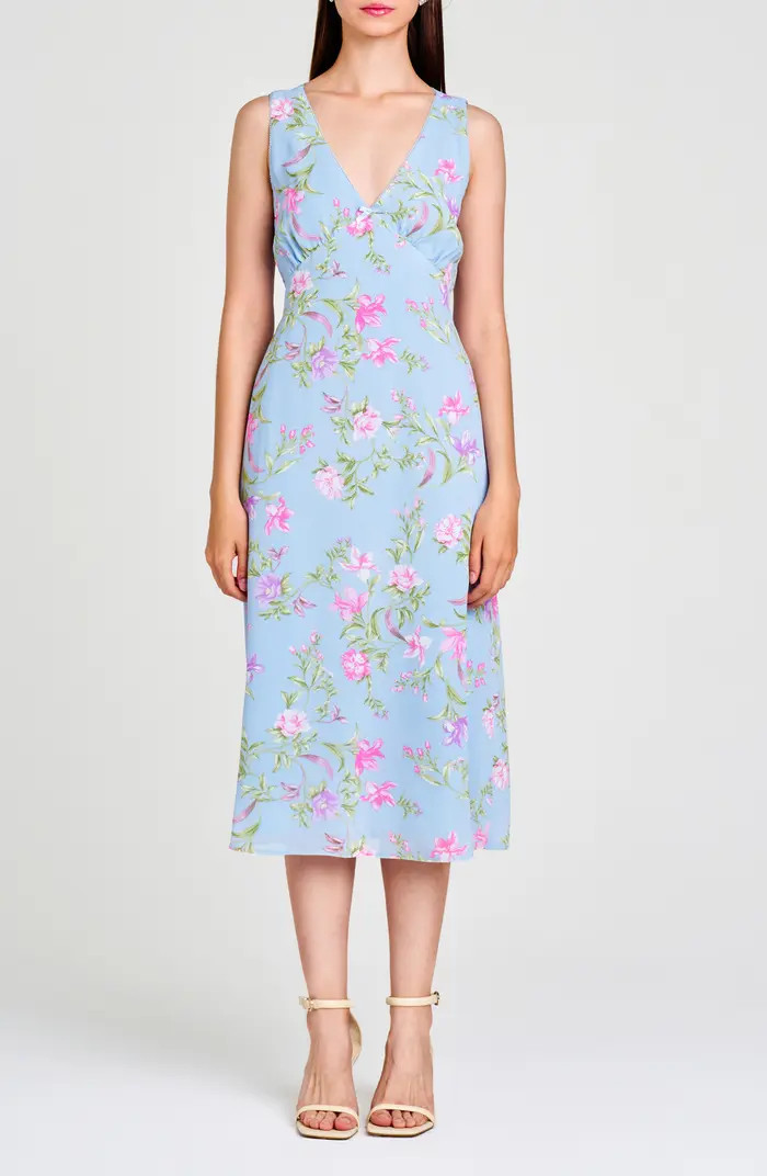 WAYF Dahlia Floral Print Sleeveless Midi Dress | Nordstrom | Nordstrom