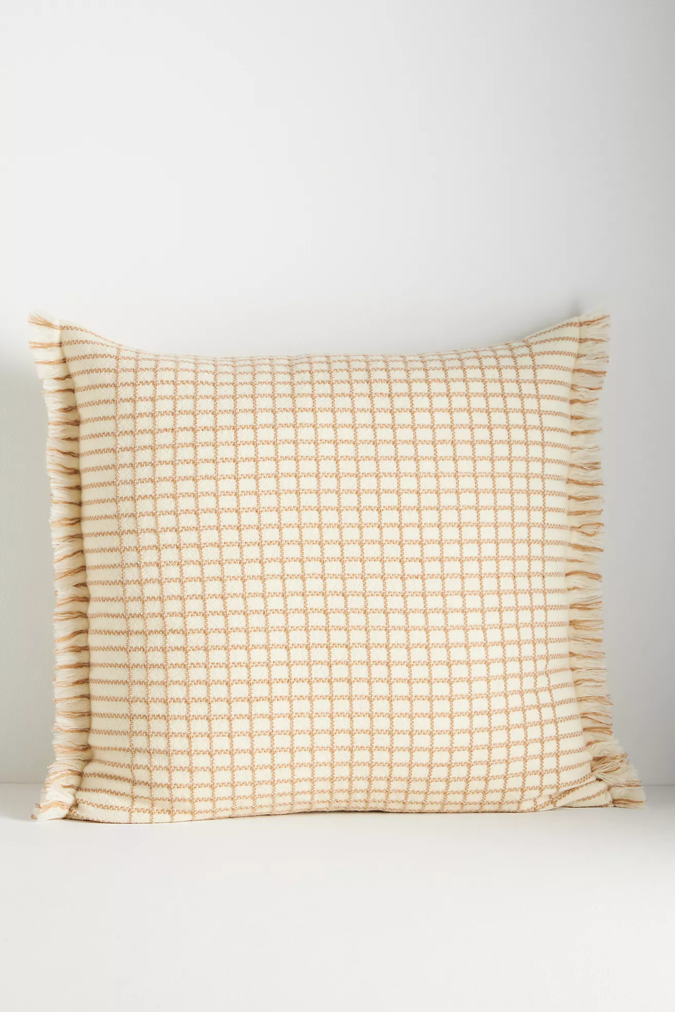 Windowpane Wool Blend Pillow | Anthropologie (US)