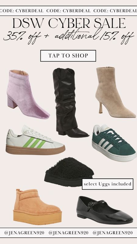 DSW Cyber Monday Sale | Shoe Sale | Adidas Sneakers | Velvet Booties | Holiday Heels | Ugg Slipers | Platform Boots | Mary Jane Flats 

#LTKCyberWeek #LTKsalealert #LTKshoecrush