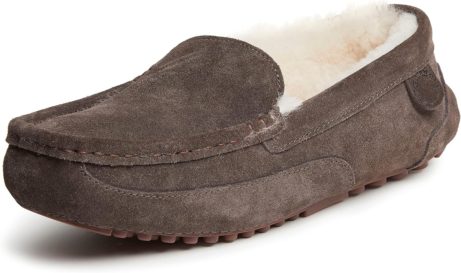 Fireside by Dearfoams Men's Melbourne Shearling Moccasin Slipper | Amazon (US)