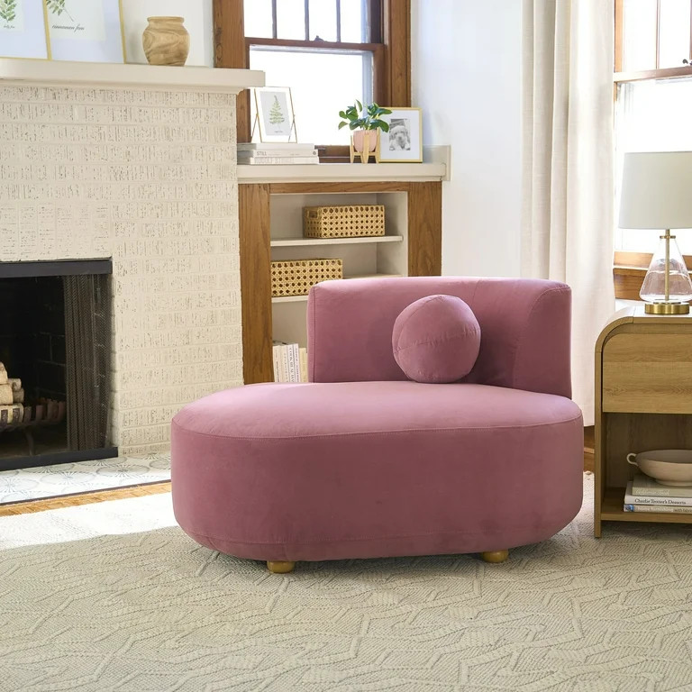 Better Homes & Gardens Juliet Modern Chaise, Rose | Walmart (US)
