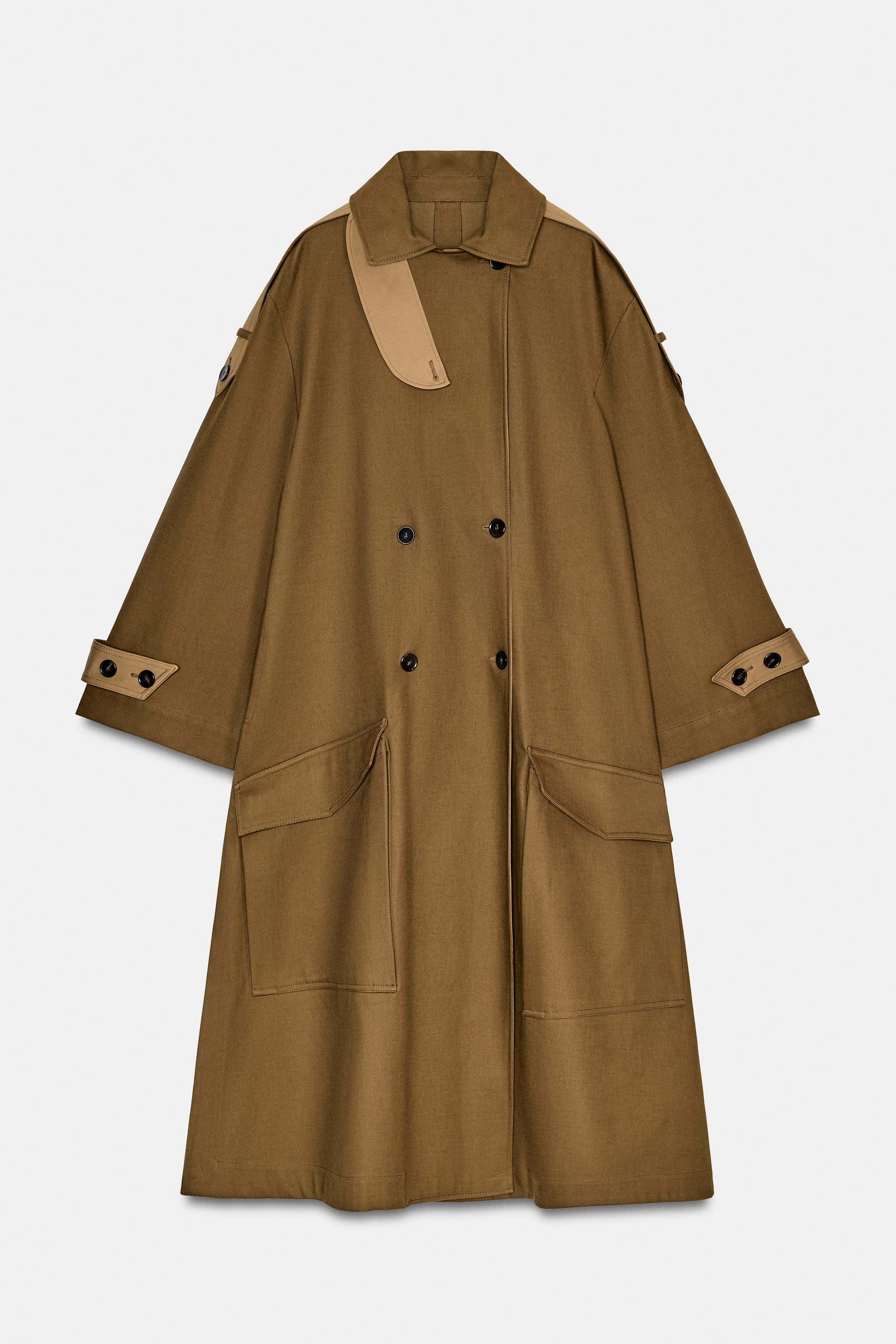 ZW COLLECTION COMBINED LONG TRENCH COAT | Zara US
