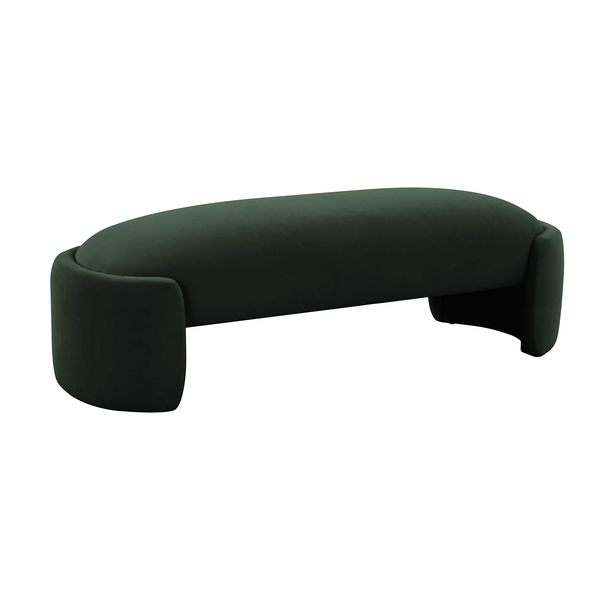 TOV Furniture Toledo Forest Green Velvet Bench | Amazon (US)