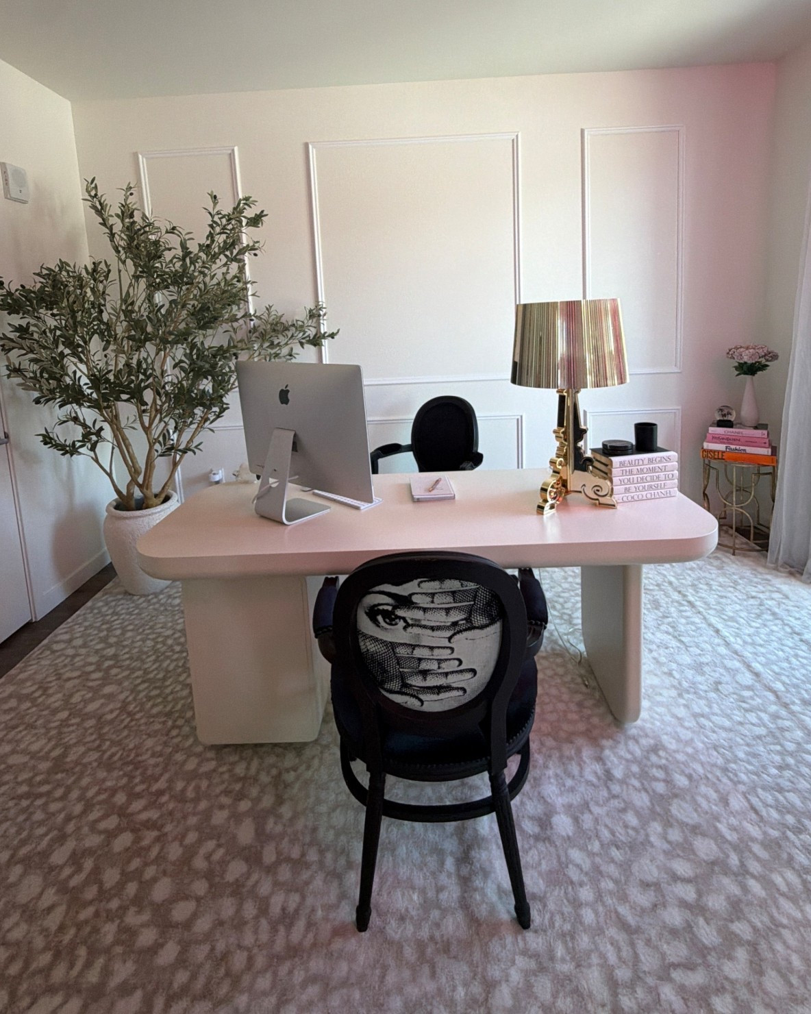 my neutral glam office setup 🤍 linking everything I can find