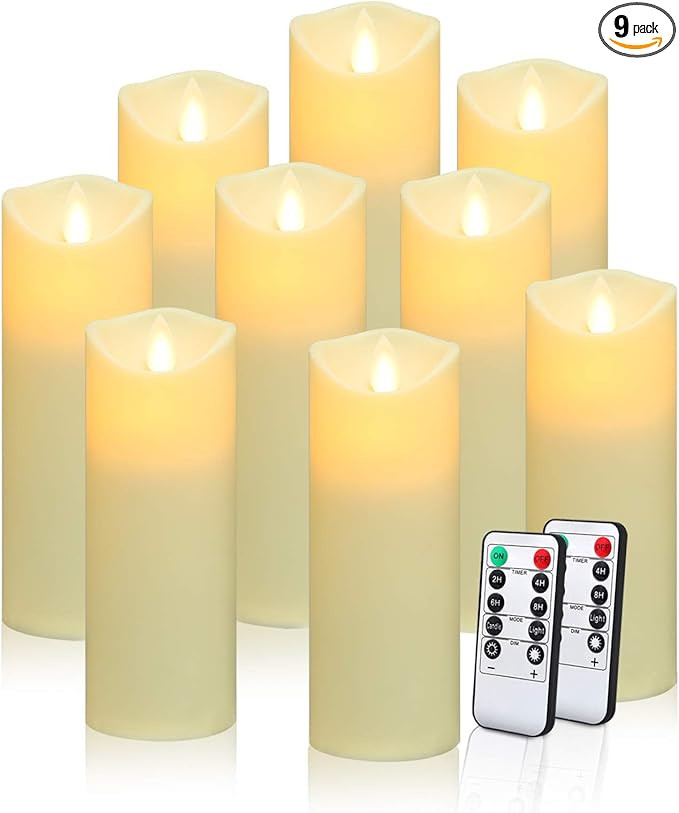 Flameless Candles Flickering Exquisite Frosted Plastic Candles Battery Operated Candles Outdoor H... | Amazon (US)