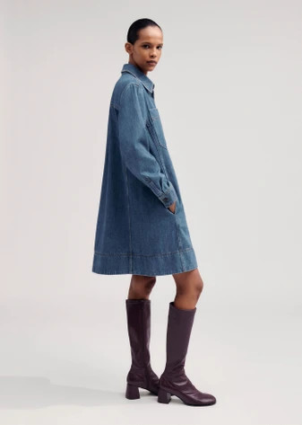 Relaxed Denim Shirt Dress | ME+EM US