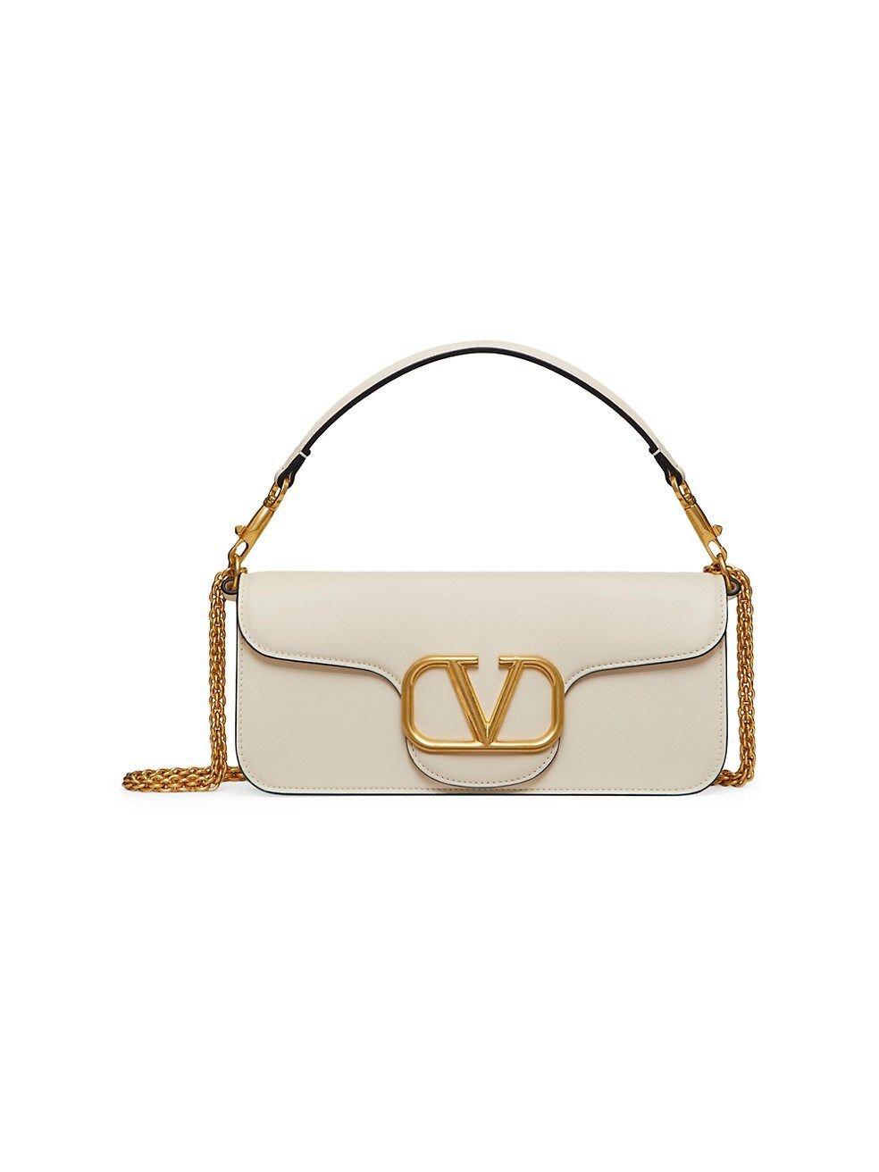 Loco VLogo Leather Shoulder Bag | Saks Fifth Avenue