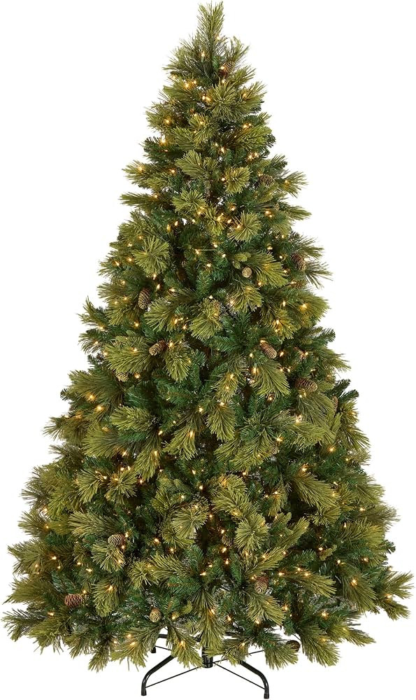 National Tree Company Carolina Pine 7.5 Foot Artificial Holiday Prelit Christmas Tree w/750 Clear... | Amazon (US)