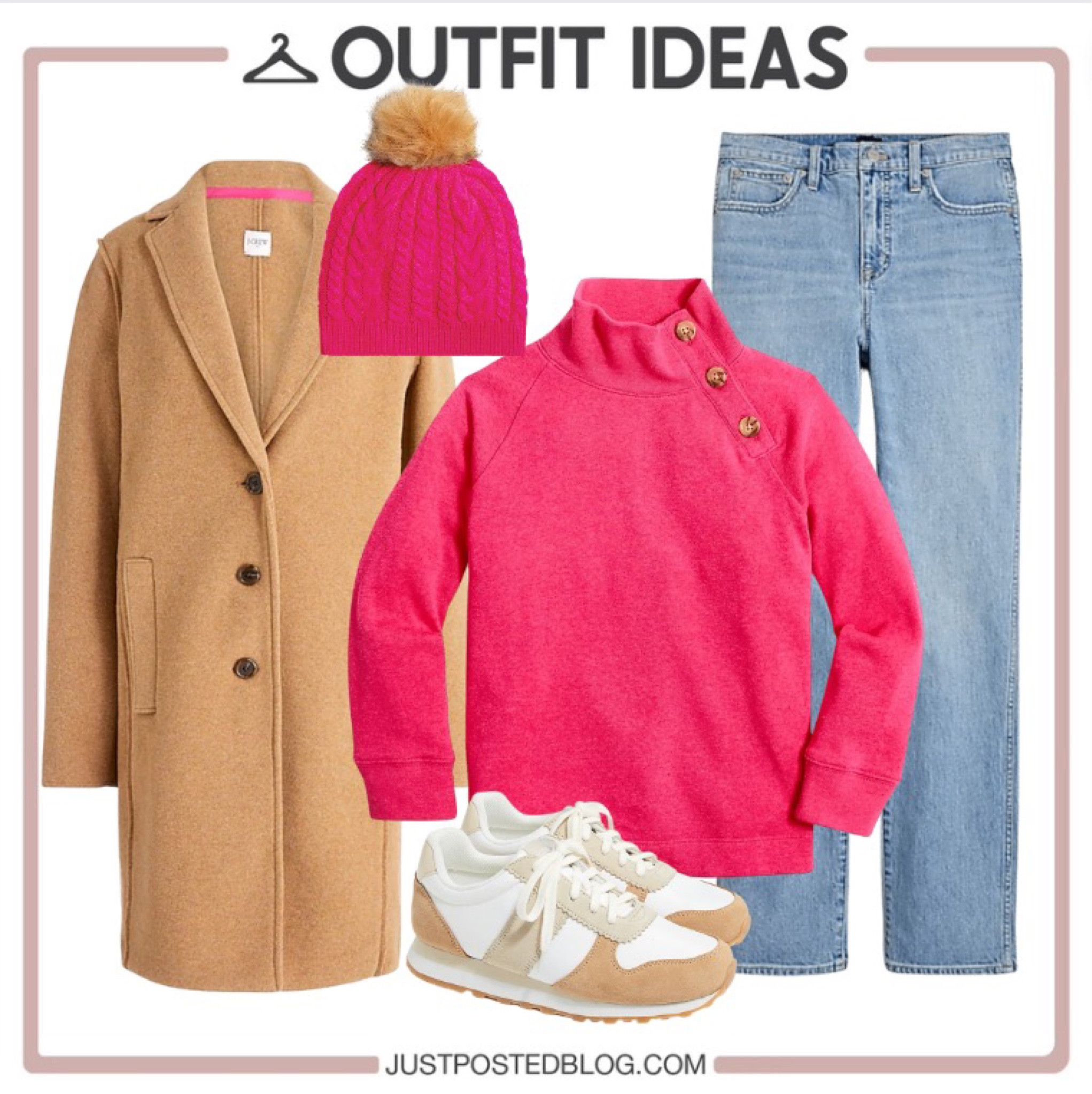 Pop of Pink! Great weekend outfit for this winter! 

#LTKunder100 #LTKunder50