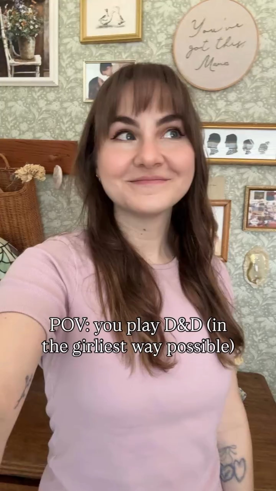 My D&D setup as a ✨girly ✨ TRRPG player #dandd #dungeonsanddragons #ttrpg