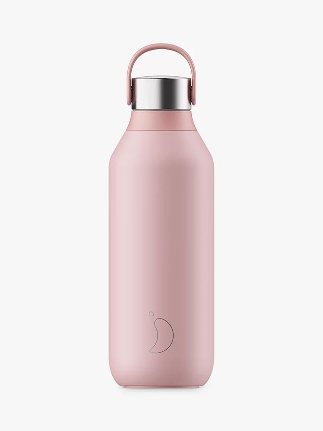 Chilly's Series 2 Insulated Leak-Proof Drinks Bottle, 500ml, Blush Pink | John Lewis (UK)