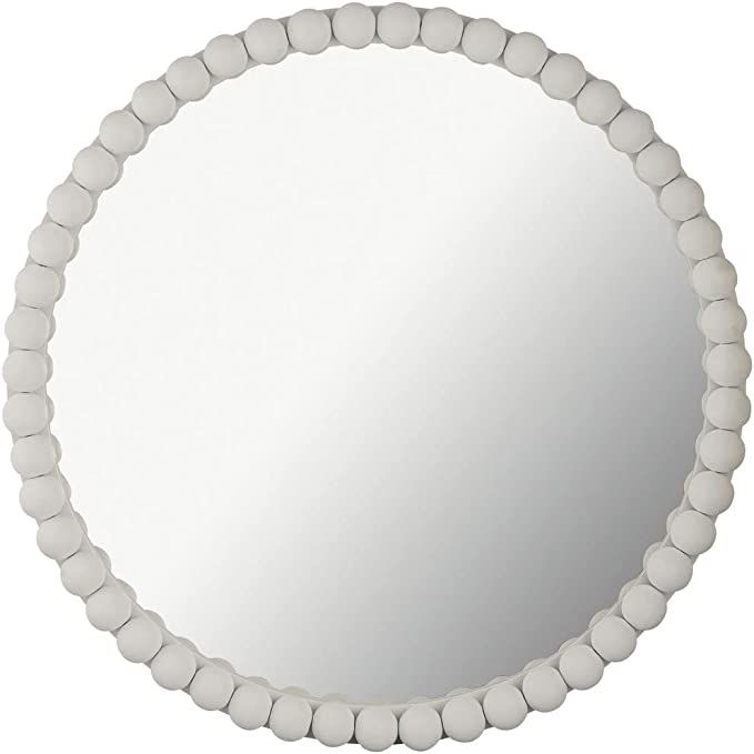 TOV Furniture Baria White Wooden Mirror | Amazon (US)