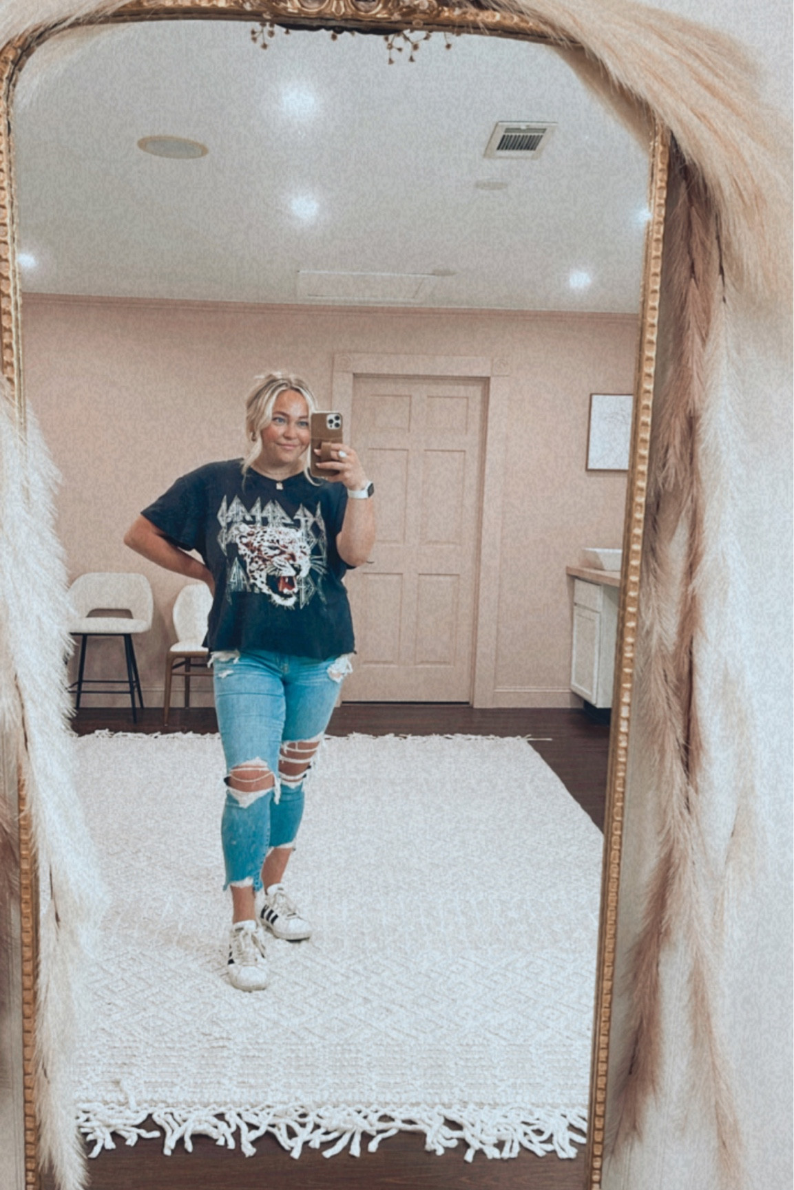 Casual work outfit 🪩 graphic tee and denim🪩  momfit 🪩 midsized fashion🪩

#LTKcurves #LTKworkwear #LTKunder50