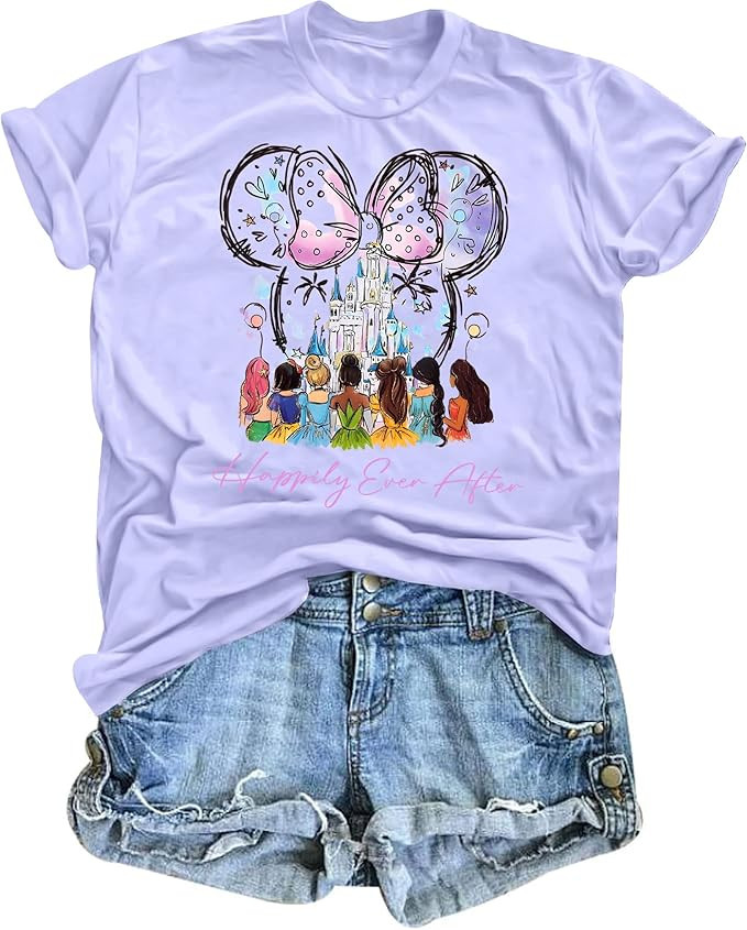 Magical Princess Shirts for Women: Magic Kingdom Tshirt Princess Shirt Funny Family Vacation Tee ... | Amazon (US)