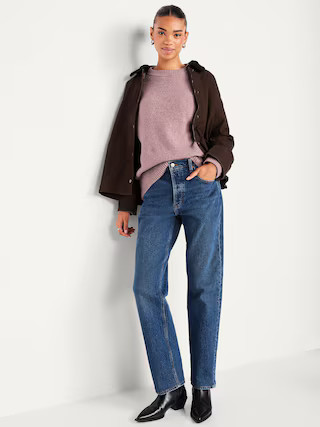 SoSoft Crew-Neck Tunic Sweater | Old Navy (US)