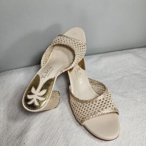 The Nat Note Leather X Antonio Melani   High Heel Beige Sandals Siza 9.5 | Poshmark