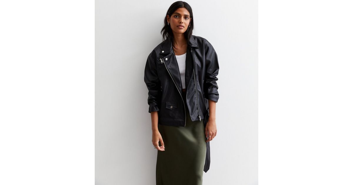 Urban Bliss Black Leather-Look Oversized Blazer
						
						Add to Saved Items
						Remove from... | New Look (UK)
